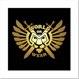 golden lion sword Posters and Art